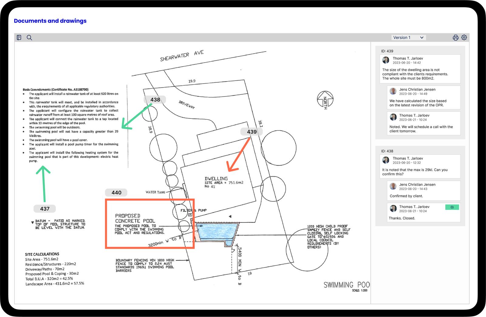 Commissioning documents